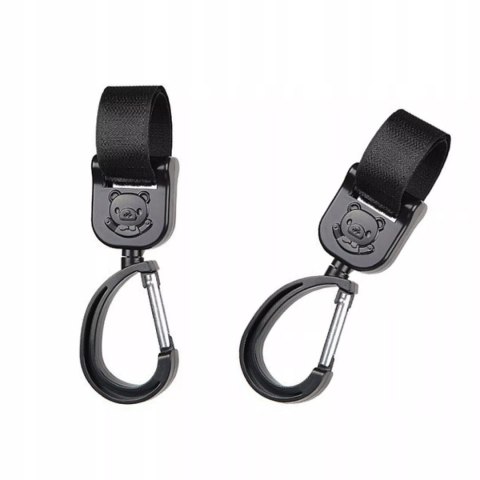 Uniwersalny zestaw 2 zaczepów uchwyt do wózka mocny hak na torbę zakupy Luxma