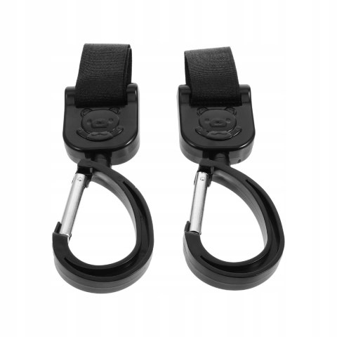 Uniwersalny zestaw 2 zaczepów uchwyt do wózka mocny hak na torbę zakupy Luxma