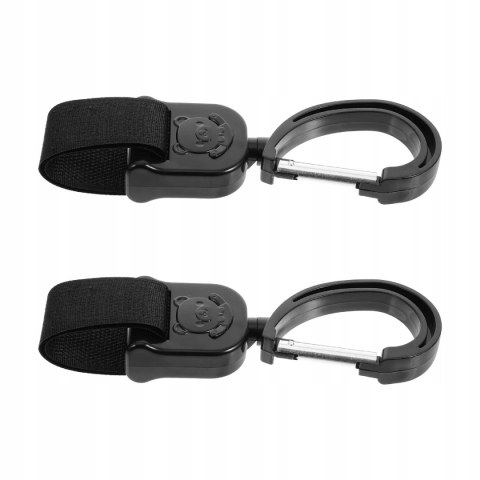 Uniwersalny zestaw 2 zaczepów uchwyt do wózka mocny hak na torbę zakupy Luxma