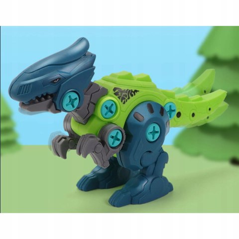 Zestaw Klocków konstrukcyjnych Dinozaury Wkrętarka na baterie i Śrubokręt Luxma