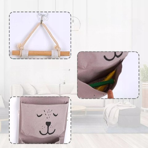 2x Organizer Wiszący do Pokoju Dziecka Kieszeń na Zabawki do łazienki 60 cm Luxma