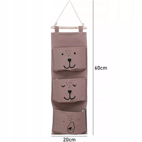 2x Organizer Wiszący do Pokoju Dziecka Kieszeń na Zabawki do łazienki 60 cm Luxma