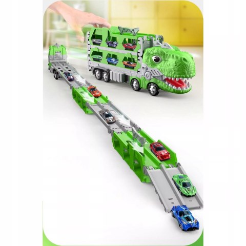 Ciężarówka Dinozaur Tor Wyścigowy 2 Auta resoraki dla Dzieci Luxma