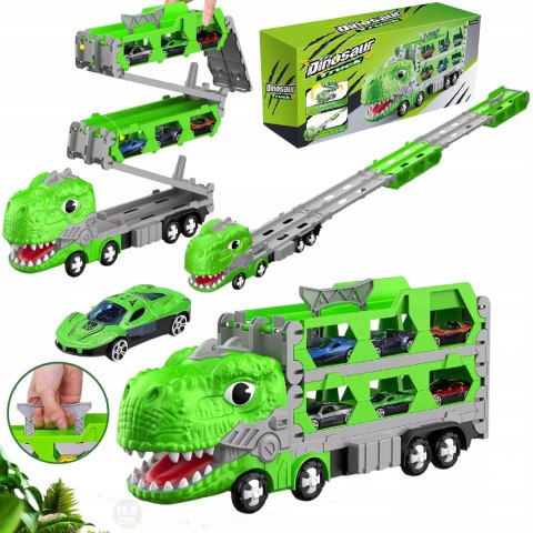 Ciężarówka Dinozaur Tor Wyścigowy 2 Auta resoraki dla Dzieci Luxma