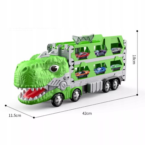 Ciężarówka Dinozaur Tor Wyścigowy 2 Auta resoraki dla Dzieci Luxma