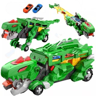 Ciężarówka dinozaur T-rex wyrzutnia zjeżdżalnia + 2 resoraki połykacz autka Luxma