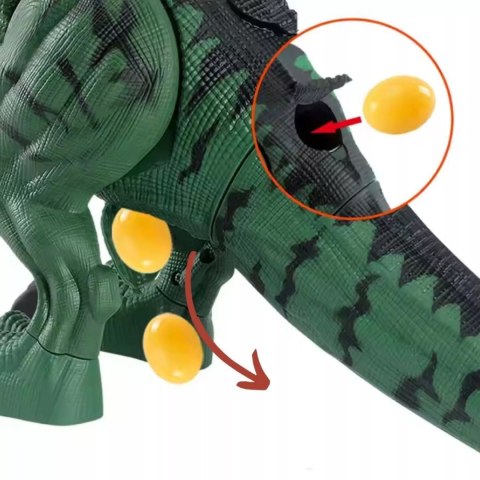 Dinozaur T-Rex Zabawka Edukacyjna Chodzi Znosi Jaja Realistyczne Dźwięki Luxma