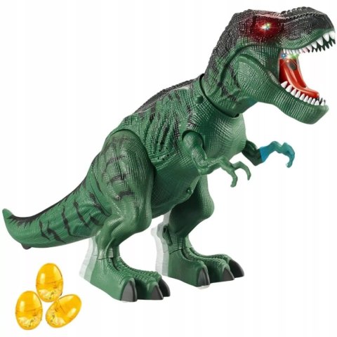 Dinozaur T-Rex Zabawka Edukacyjna Chodzi Znosi Jaja Realistyczne Dźwięki Luxma