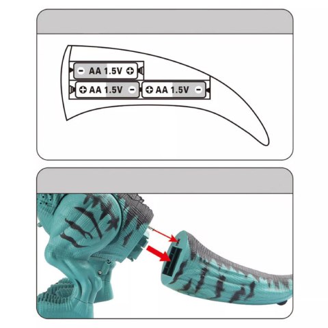 Dinozaur T-Rex Zabawka Edukacyjna Chodzi Znosi Jaja Realistyczne Dźwięki Luxma