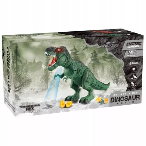Dinozaur T-Rex Zabawka Edukacyjna Chodzi Znosi Jaja Realistyczne Dźwięki Luxma
