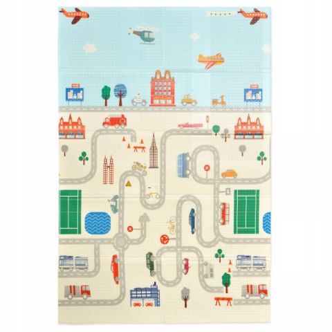 Dwustronna Mata piankowa edukacyjna składana dla dzieci duża 180x200 cm Luxma