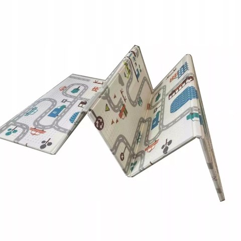Dwustronna Mata piankowa edukacyjna składana dla dzieci duża 180x200 cm Luxma