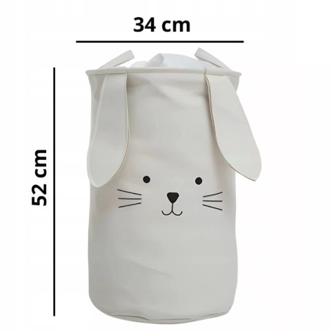 Kosz na zabawki i pranie dla dzieci zamykany Organizer 63L duży pojemnik Luxma