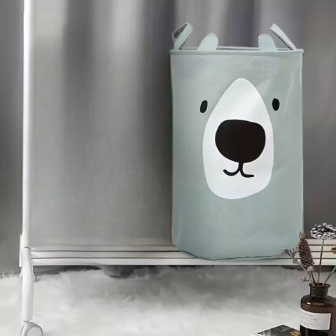 Kosz na zabawki ubrania dla dzieci 63L zamykany duży pojemnik organizer Luxma