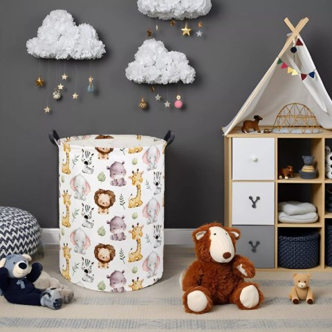 Kosz organizer na zabawki 40x50 cm dla dzieci do pokoju dziecięcego Luxma