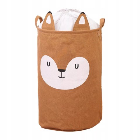 Kosz organizer na zabawki 60L dla dzieci pojemnik zamykany Lisek Luxma