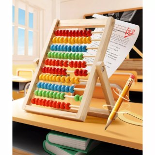 Liczydło Drewniane Stojące Edukacyjne dla Dzieci Nauka Liczenia Matematyki Luxma