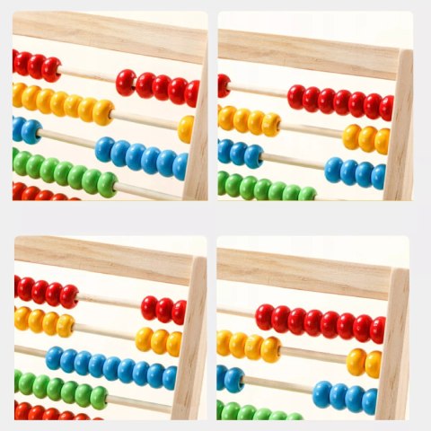 Liczydło Drewniane Stojące Edukacyjne dla Dzieci Nauka Liczenia Matematyki Luxma