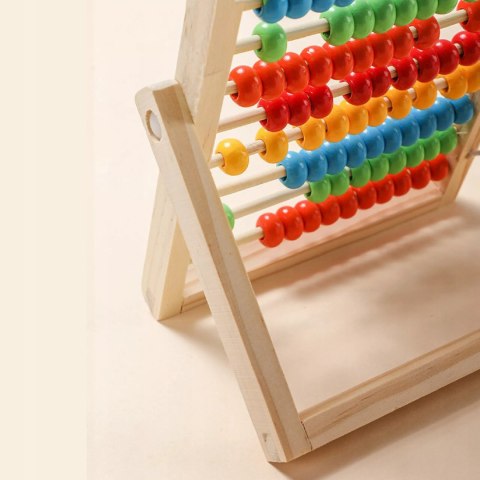 Liczydło Drewniane Stojące Edukacyjne dla Dzieci Nauka Liczenia Matematyki Luxma