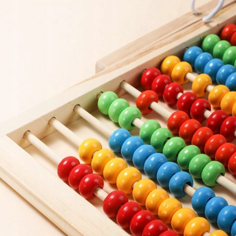 Liczydło Drewniane Stojące Edukacyjne dla Dzieci Nauka Liczenia Matematyki Luxma
