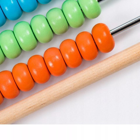 Liczydło Dziecięce Drewniane Edukacyjne 10 Rzędów Nauka Liczenia Cyfry Luxma