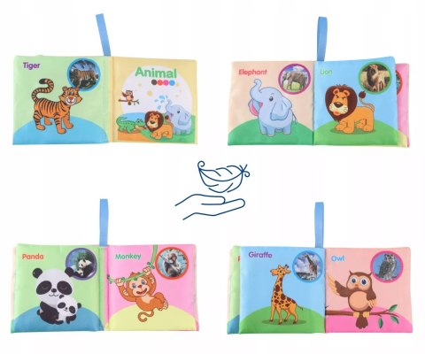 Mata edukacyjna sensoryczna interaktywna Liść z pałąkami i zabawkami 0+ Luxma