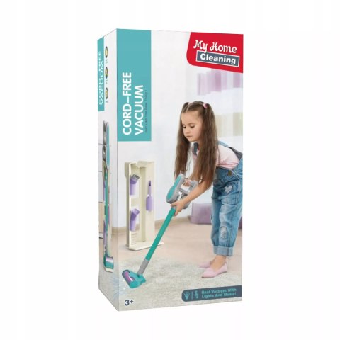 Odkurzacz dla Dzieci Pionowy + Stacja Zestaw do Sprzątania 3 Ssawki Dźwięki Luxma