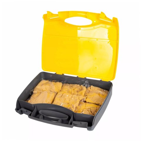 Piasek Kinetyczny dla dzieci z Pojazdami Budowlanymi i Żurawiem w Walizce Luxma