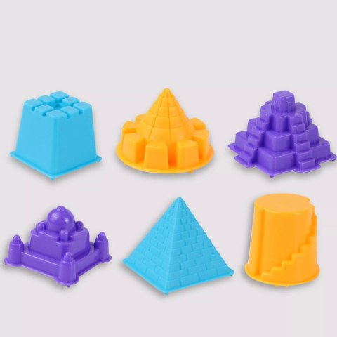 Piasek Kinetyczny dla dzieci z Pojazdami Budowlanymi i Żurawiem w Walizce Luxma