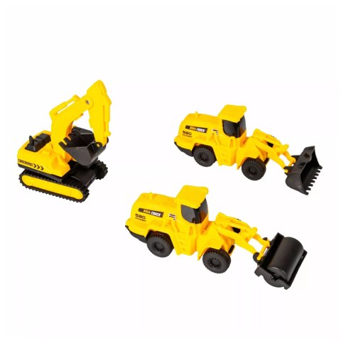 Piasek Kinetyczny dla dzieci z Pojazdami Budowlanymi i Żurawiem w Walizce Luxma