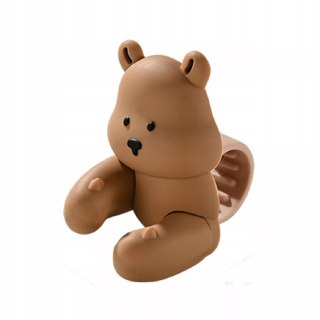 Silikonowa osłona na klamkę - anty uderzeniowy ochraniacz drzwi miś brązowy Luxma