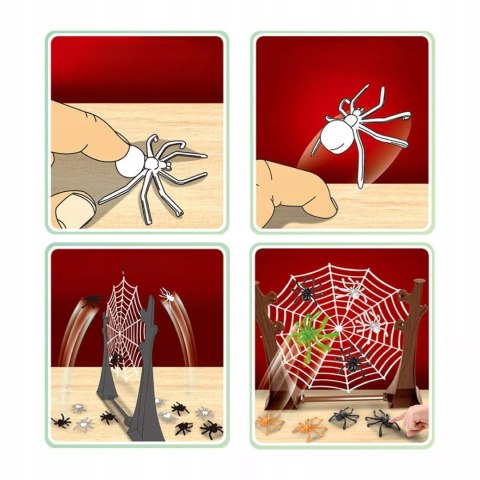 Skaczące Pająki Gra Zręcznościowa dla Dzieci Rodziny 16 Pająków 2-4 graczy Luxma