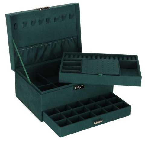 Szkatułka kuferek na biżuterię organizer zielony Kik Sp. z o. o. Sp. k.