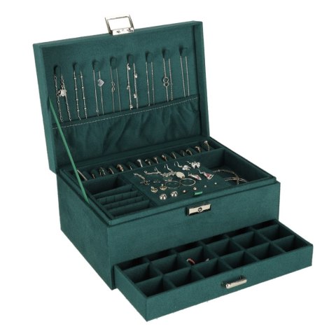 Szkatułka kuferek na biżuterię organizer zielony Kik Sp. z o. o. Sp. k.