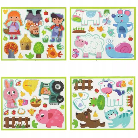 Tablica suchościeralna magnetyczna układanka farma zwierzątka ZKB Luxma