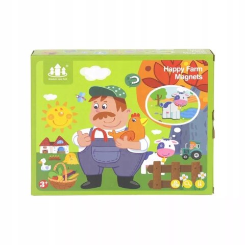 Tablica suchościeralna magnetyczna układanka farma zwierzątka ZKB Luxma