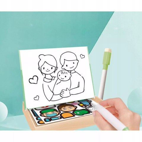 Tablica suchościeralna magnetyczna układanka lekarz doktor edukacyjna Luxma