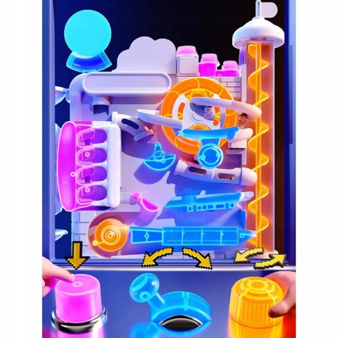 Tor Kulkowy Montessori Gra Zręcznościowa Labirynt 3D 16 Poziomów dla Dzieci Luxma