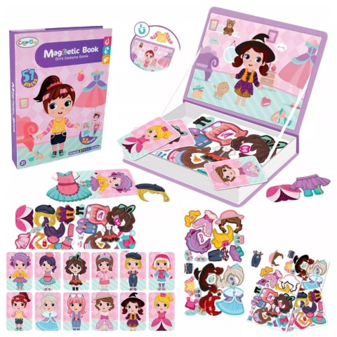 Układanka magnetyczna ubieranka dziewczynki kreatywne puzzle 51 magnesów Luxma