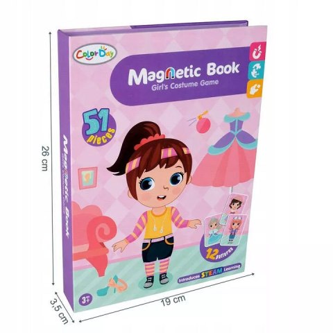 Układanka magnetyczna ubieranka dziewczynki kreatywne puzzle 51 magnesów Luxma