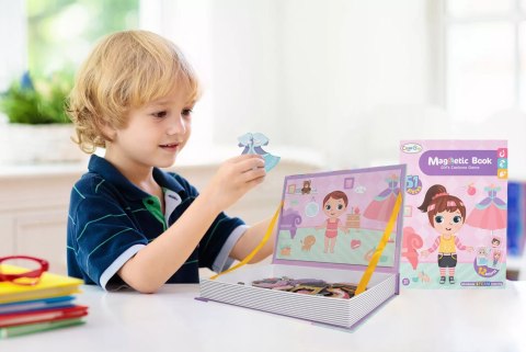 Układanka magnetyczna ubieranka dziewczynki kreatywne puzzle 51 magnesów Luxma