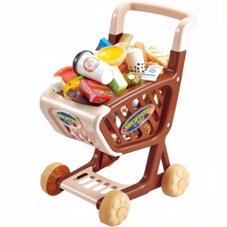 Wózek sklepowy koszyk dla dzieci słodycze ciastka napoje sklep 62 el. Luxma