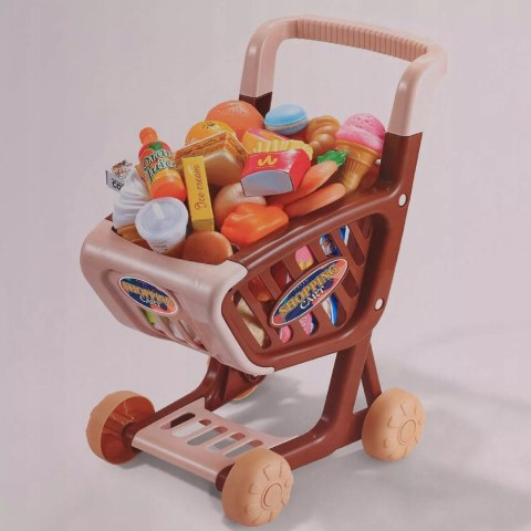 Wózek sklepowy koszyk dla dzieci słodycze ciastka napoje sklep 62 el. Luxma