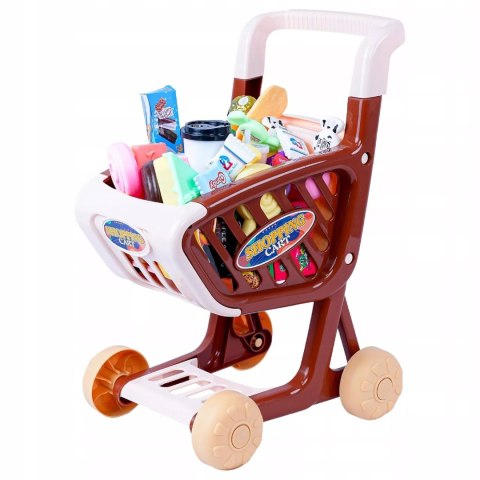Wózek sklepowy koszyk dla dzieci słodycze ciastka napoje sklep 62 el. Luxma
