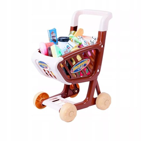 Wózek sklepowy koszyk dla dzieci słodycze ciastka napoje sklep 62 el. Luxma
