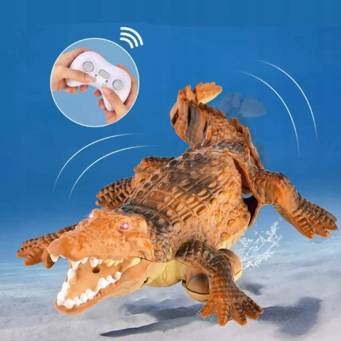 Zdalnie sterowany krokodyl do wanny-zabawka do kąpieli LED pilot dla dzieci Luxma