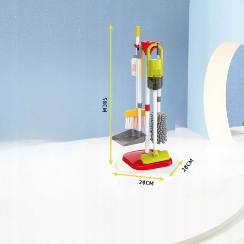 Zestaw do Sprzątania Elektroniczny Odkurzacz Mop Wiaderko Akcesoria Stojak Luxma