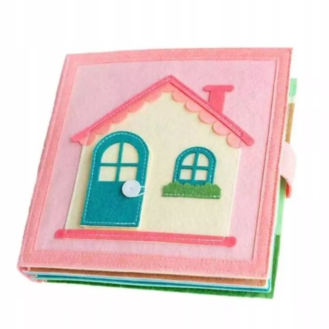 Cicha Książeczka dla dzieci Tablica Manipulacyjna Montessori Filc akcesoria Luxma