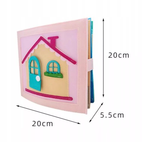 Cicha Książeczka dla dzieci Tablica Manipulacyjna Montessori Filc akcesoria Luxma