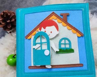 Cicha Książeczka dla dzieci Tablica Manipulacyjna Montessori Filcowa dom Luxma